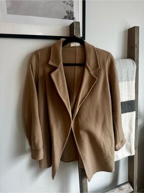 Babaton Camel-Tone Open Front Blazer/Jacket